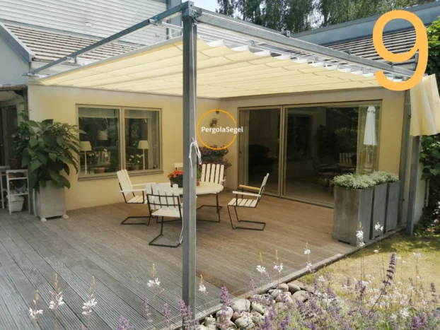 Pergolamarkis vid uteplats i Landskrona - Projekt nr 9