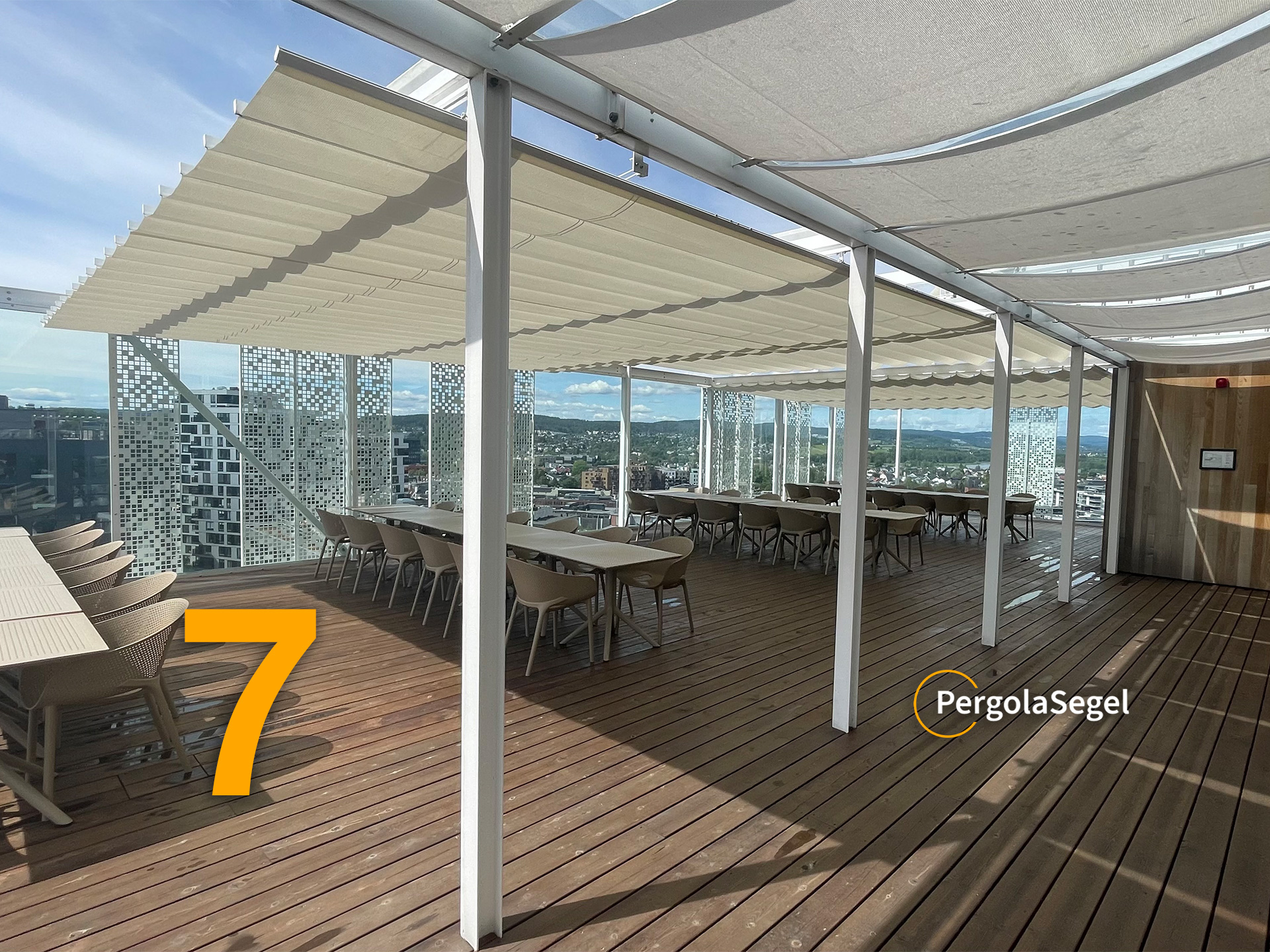 Pergolamarkis på takterass, Lilleström – Projekt nr 7 bild nr 2
