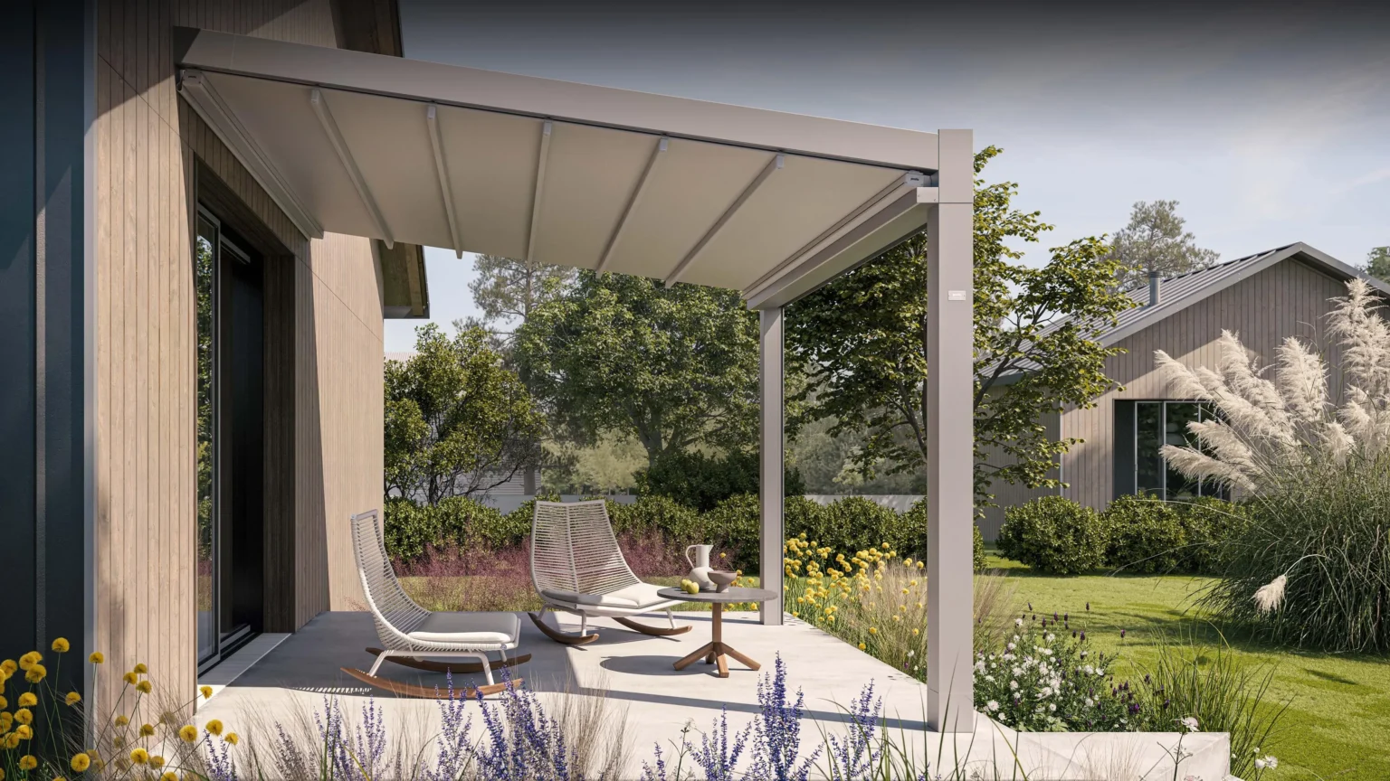 pergola med tak pratic level 2