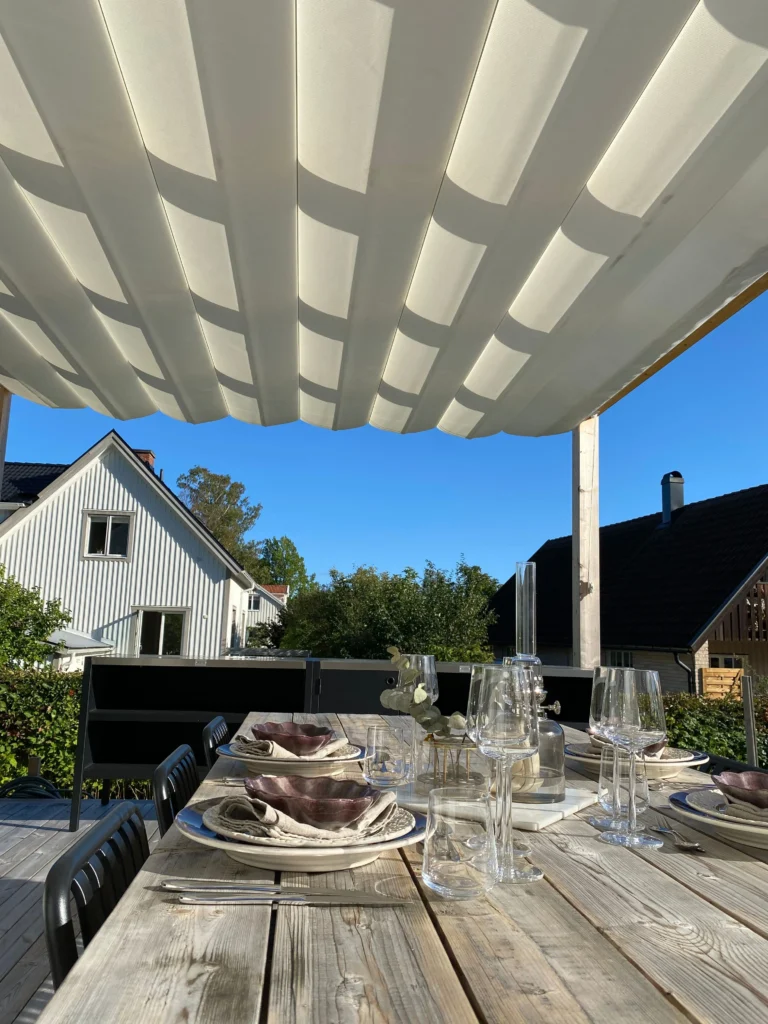 Pergolamarkis vid uteplats i Karlstad – Projekt nr 60 utan siffra 5